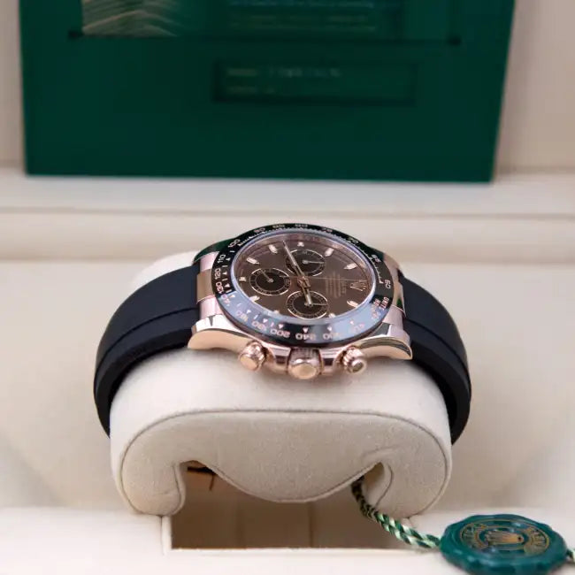 Daytona Rose Gold with chocolate Dial Black Ceramic Bezel Oyste