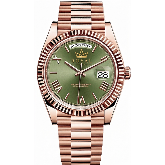 Royal Chrono Day-Date Rose Gold / Green