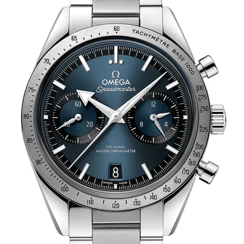 Ω  Speedmaster 57 Bleu