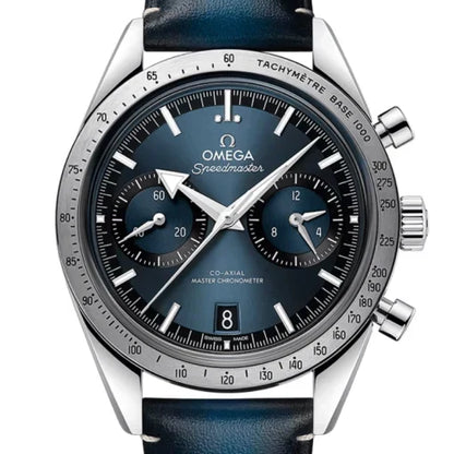 Ω  Speedmaster 57 Cuir Bleu