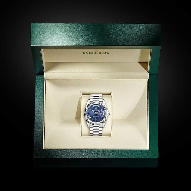 Day-Date Bleu Chiffres romains