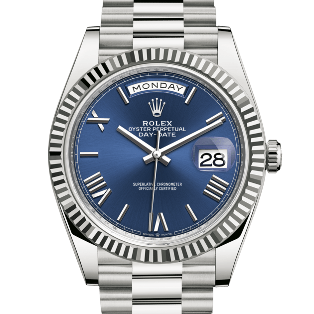 Day-Date Bleu Chiffres romains