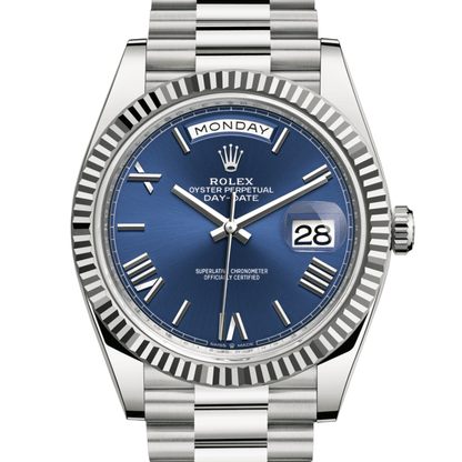 Day-Date Bleu Chiffres romains